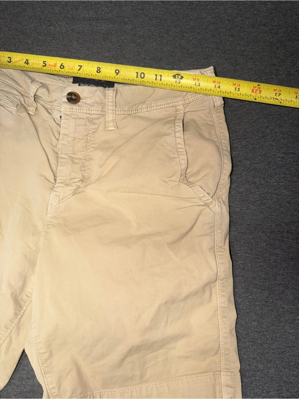 American Eagle Men's Flat Front Shorts Beige Waist 28 - Picture 4 of 5